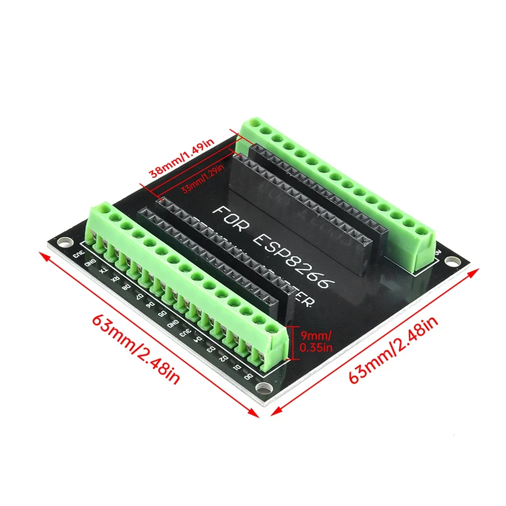 ESP8266 Expansion board GPIO 1 to 2 Expander for NodeMCU V2 Development Board Double Layer Design Connection DIY IoT Projects
