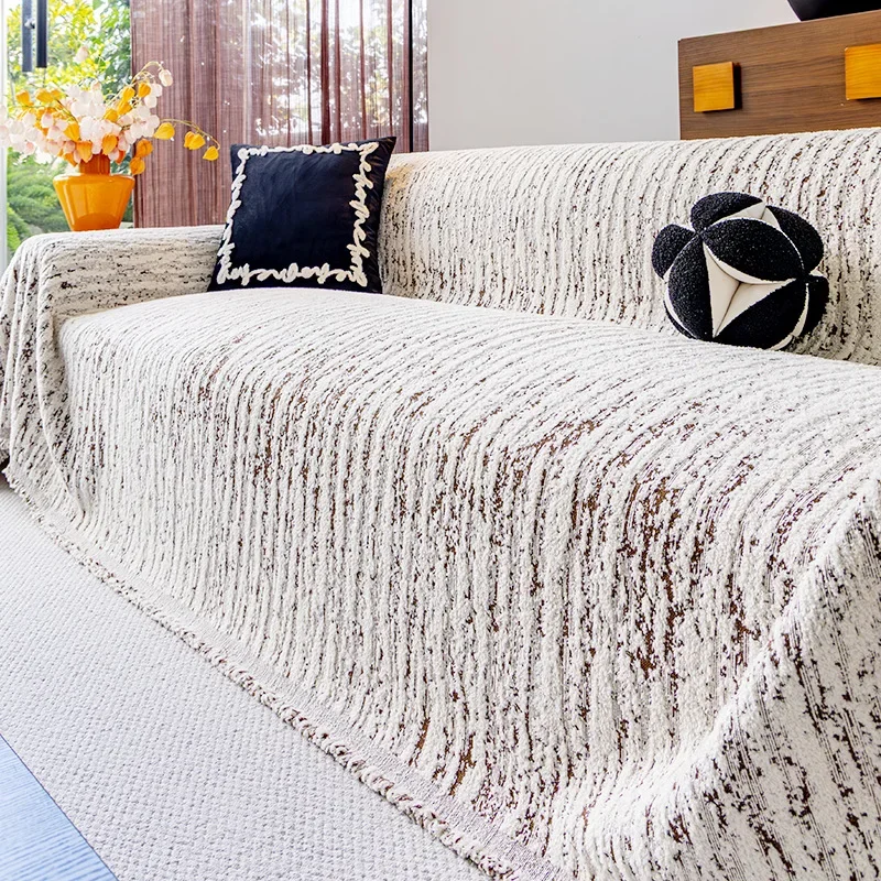 Chenille All Seasons Universal Sofa Cover Cream Wind Full Cover Thick Warm Sofa Mat Slip-resistant Wear-resistant Couch Blanket