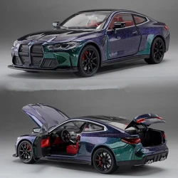 1:24 M4 G82 Coupe Alloy Sports Car Model Diecast Metal Racing Car Vehicles Model Simulation Sound Light Collection kids Toy Gift