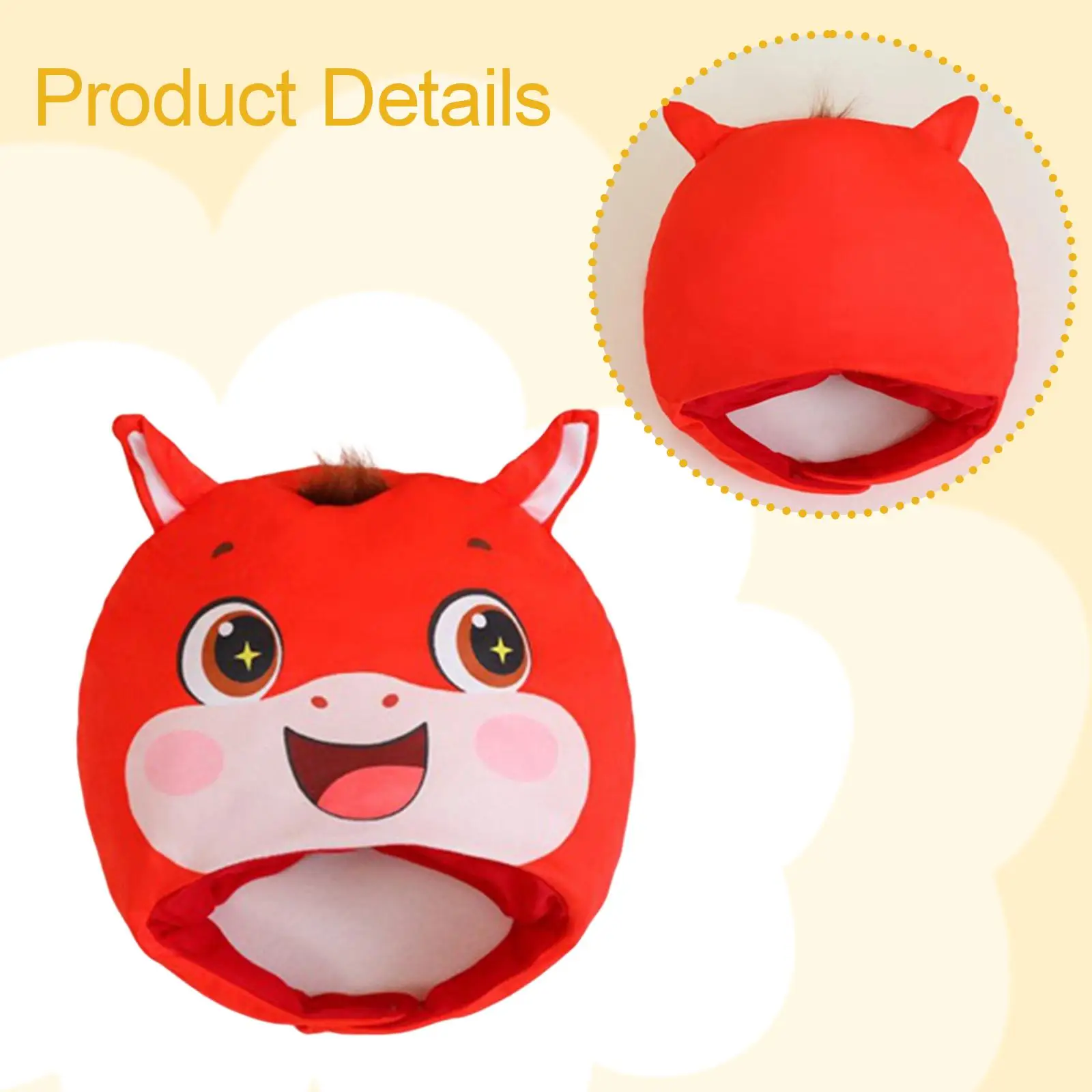 馬のぬいぐるみ帽子、快適、写真小道具、面白い、冬のぬいぐるみ帽子、動物のヘッドバンド、男性、ユニセックス、男の子、女の子、女性用のヘッドウェア