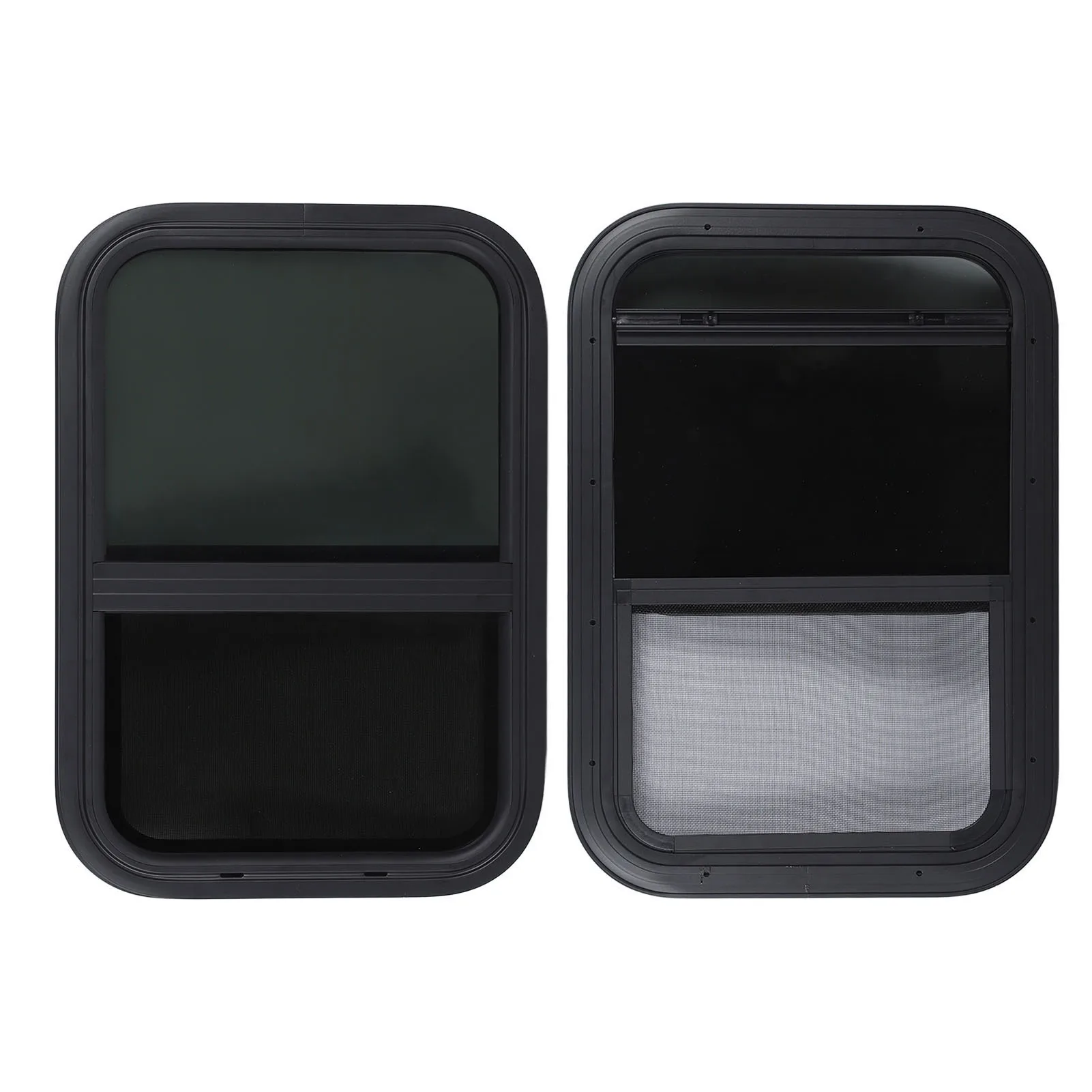 

381x559mm/15.24x22.36in RV Sliding Windows with Removable Mesh Screen UV Protection Waterproof Sealing for Campervan