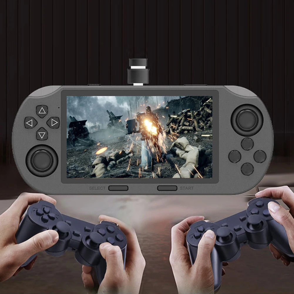 وحدة تحكم ألعاب فيديو محمولة بشاشة 45 بوصة عالية الدقة IPS تدعم 30000 ألعاب كلاسيكية محاكي متعدد المنصات قابل لإعادة الشحن لأي شخص