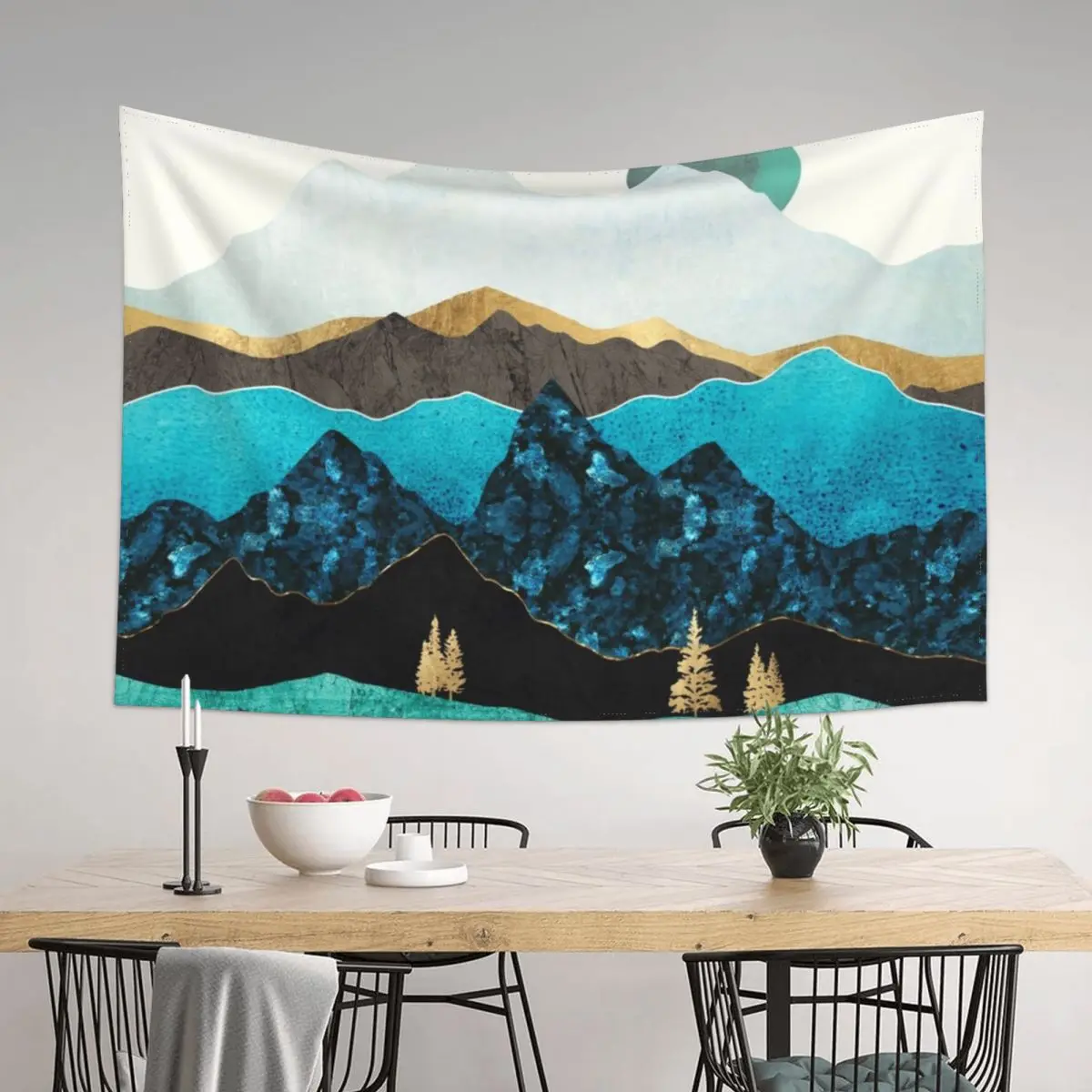 

Teal Afternoon Tapestry Funny Decorations For Room Home Decoration Tapestry