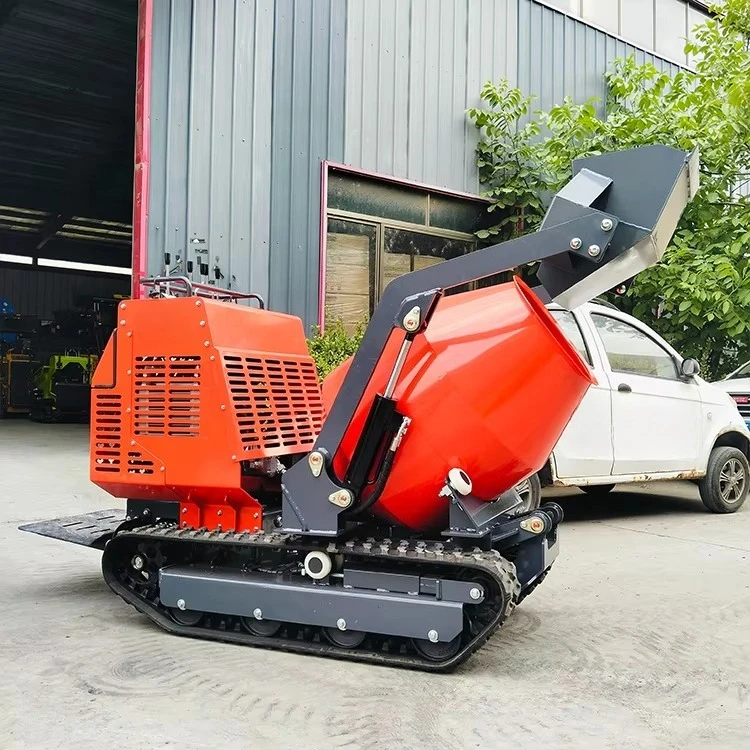 Crawler mini concrete mixer dump truck 300L mini dump truck dump truck mixer concrete