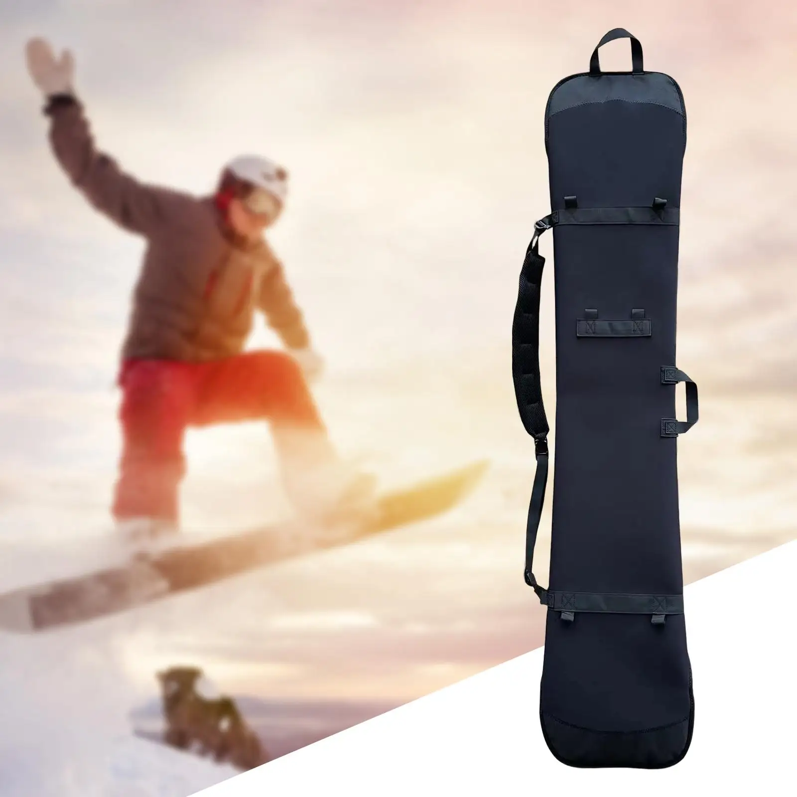 Snowboard Carry Bag with Protection Sleeve for 153-163cm Snowboard Travel