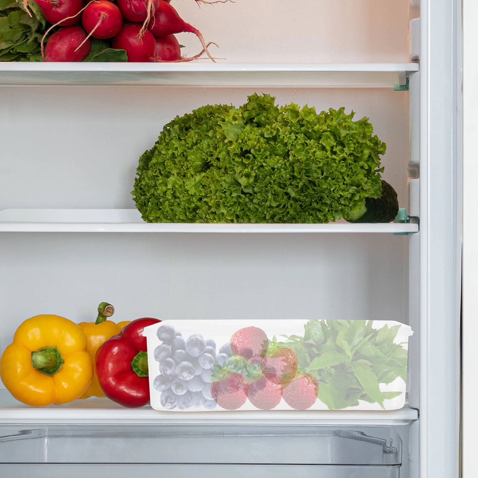 

3pcs Food Storage Boxes Household Vegetable Preservation Containers Transparent Sealable Freshness Keeper For Kitchen