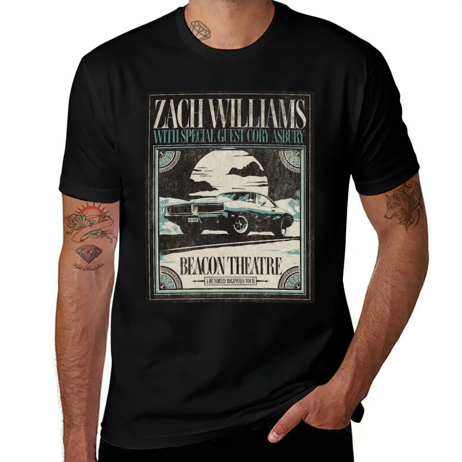zach williams beacon theatre 2023 T-Shirt Simple Line Art Print Tee
