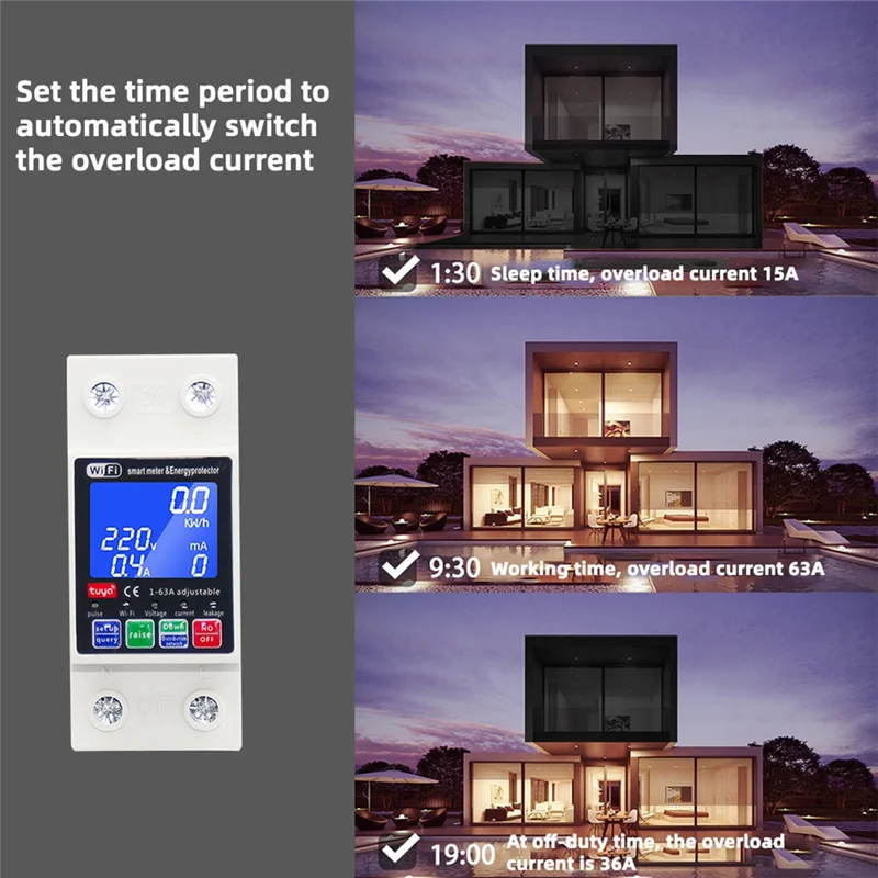 【Shopper’S-Favorite!】Smart Life PV Smart Circuit Breaker Tuya Voltage Relay 220V Wifi Current Leakage Protection Automatic MCB S