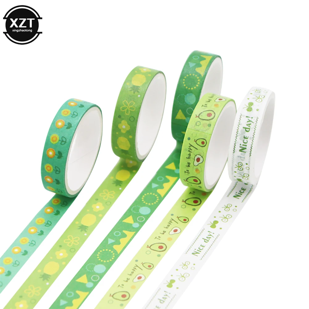 5Rolls/Box Salt System Creative Masking Tape Set Basic Pattern Washi Tape Scrapbooking Diary Journal