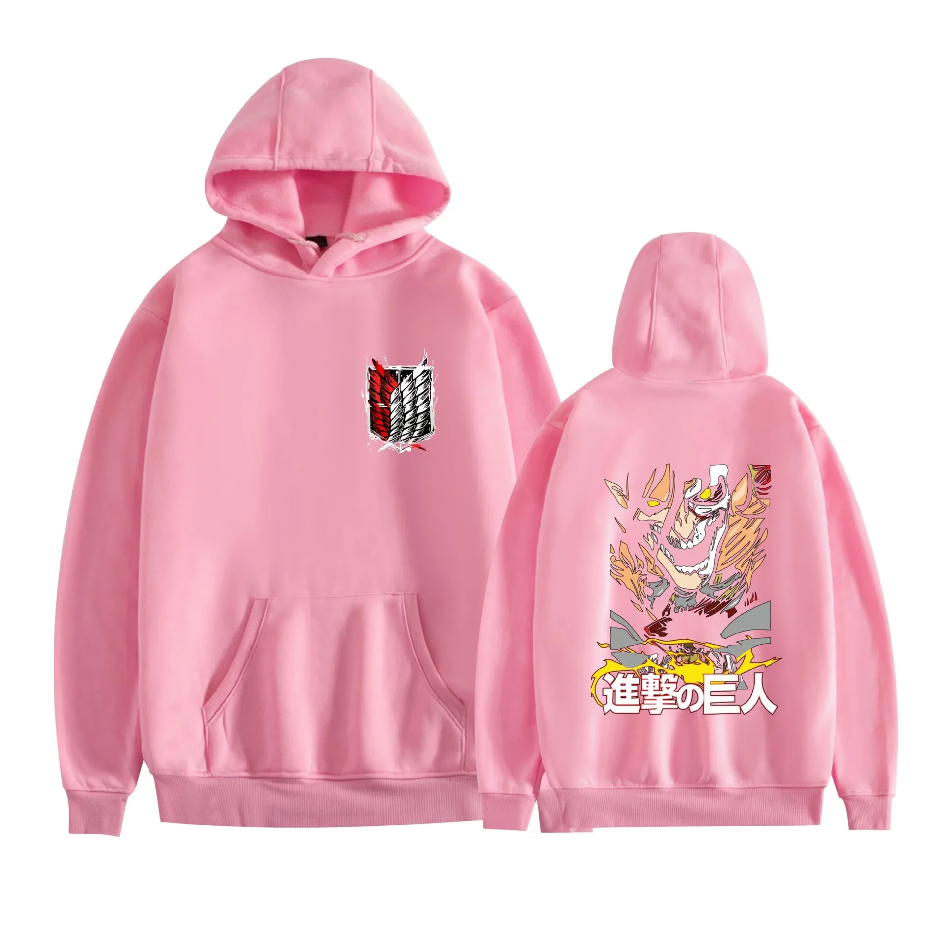

Autumn and Winter Printed Hoodie ATTACK ON TITAN ATTACK Giant Printed Couple Hoodie Top Warm Hoodie