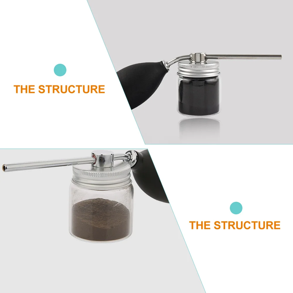 

Professional Powder Holder Fiber Sprayer Duster Bottle Hair Dispenser Glass Man