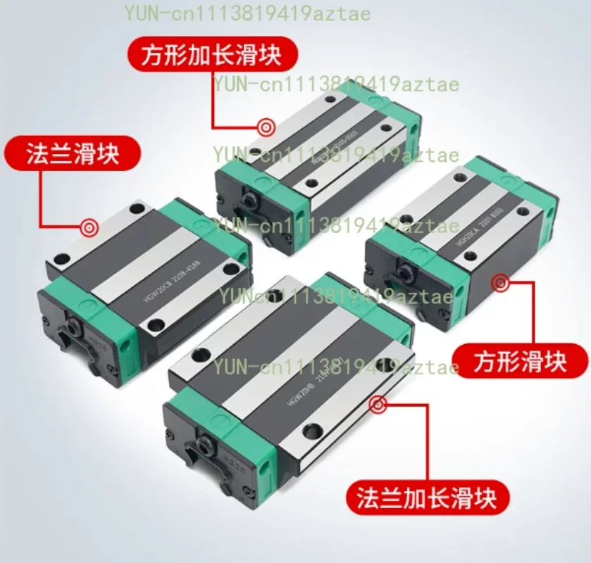 `316L / 440C Stainless Steel Linear Guide Rail HGH HGW 15 20 25 30 35 45 Square Linear Slide Block