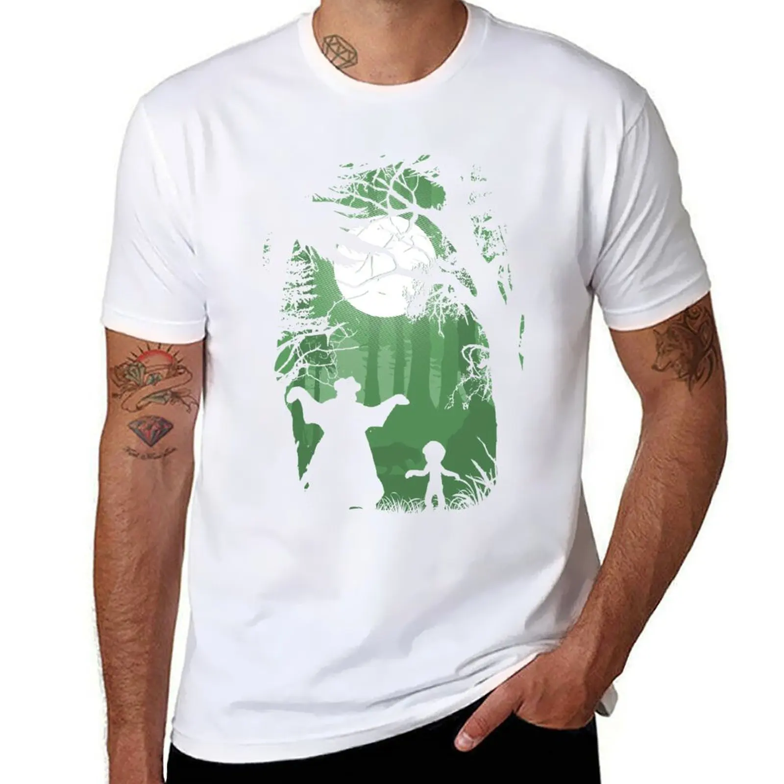 Walking through the Jungle T-Shirt man t shirt graphic t shirt men 100% cotton luxury brand T-Shirt