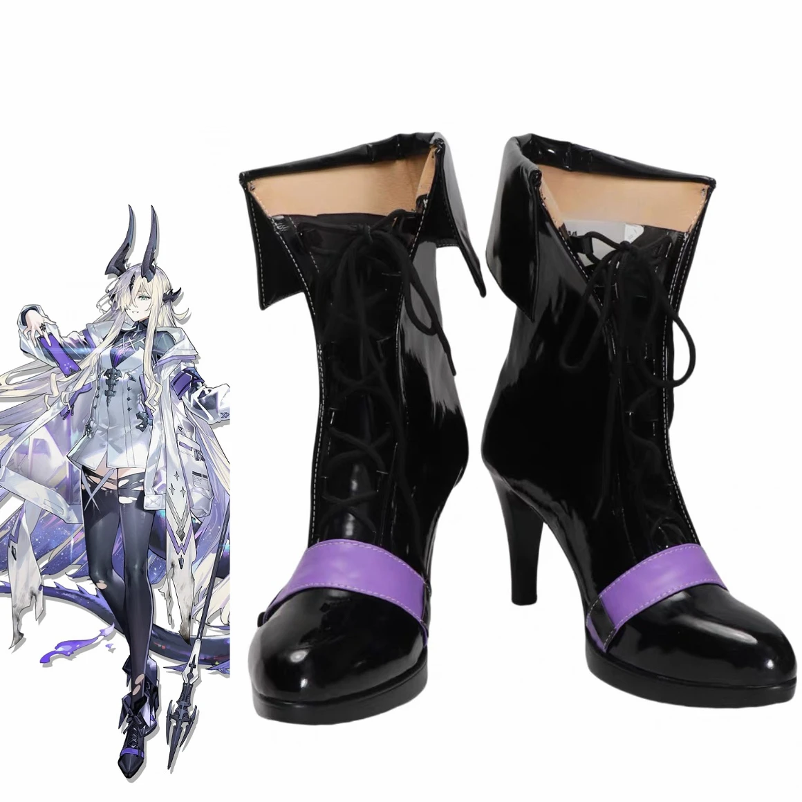 

Game Arknights Necrass Cosplay Shoes Eblana Dublinn Cosplay Boots For Halloween Party Carnival Shoes