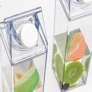 Chai nước nhựa trong suốt, hộp sữa, hộp di động, hộp trong suốt, nước trái cây, trà, chai sữa, ly uống, 500 ml, 1000ml 10 Sữa bán hàng chính - 3