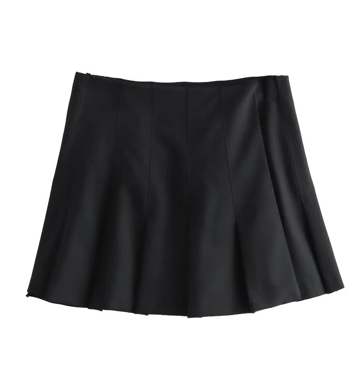 

High Waist Wide Pleat Skirt ort Skirt Versatile Slimming Autumn Winter New Arrival Women's Faion f Body Skirt