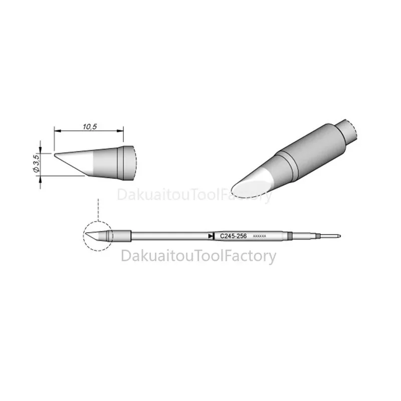 C245-951 C245-405 C245-845 Soldering iron head T245-A Replaceable adapter for handle C245 series