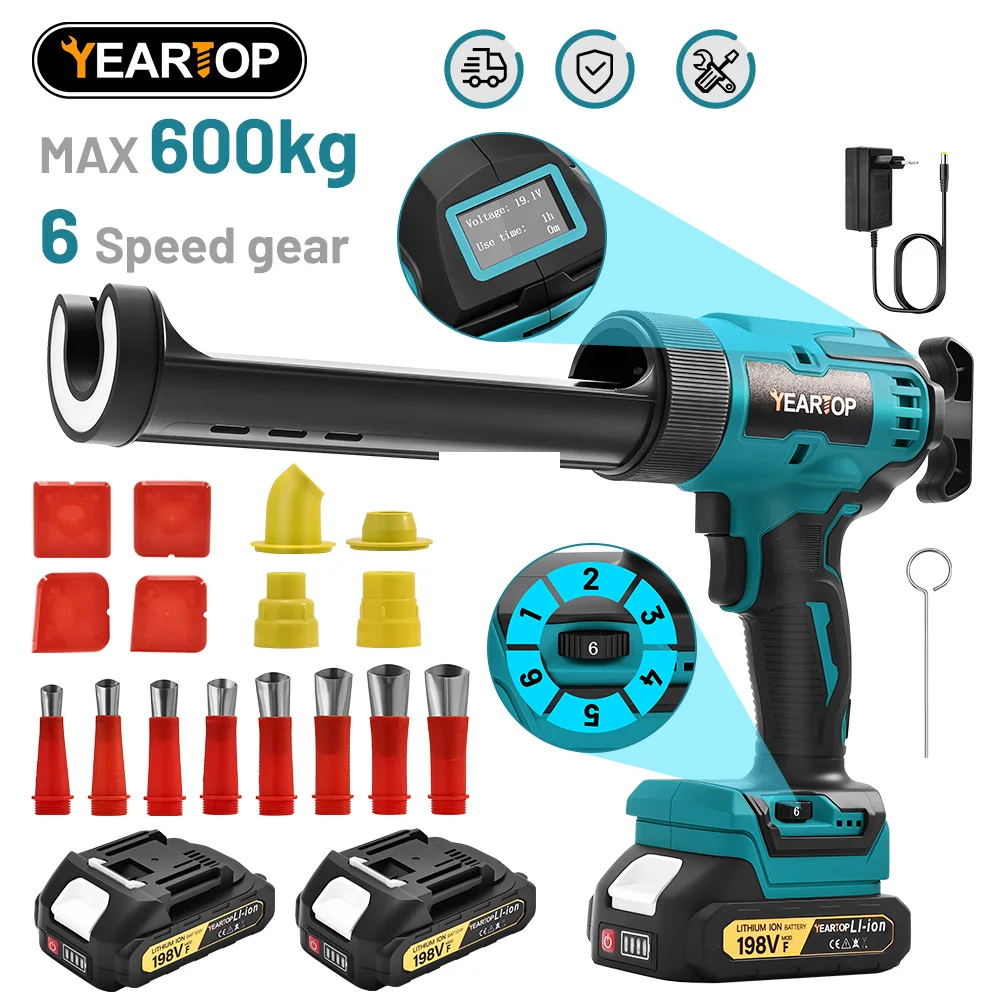 6 سرعات اللاسلكي الغراء الكهربائي بندقية سيليكون غراء الزجاج السد عصارة بندقية الخياطة الكهربائية الغراء أداة لبطارية ماكيتا 18 فولت