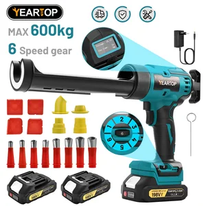 6 Speeds Cordless Electric Glue Gun Silicone Glass Glue Caulking Squeezer Gun Electric Sewing Glue Tool for Makita 18V Battery