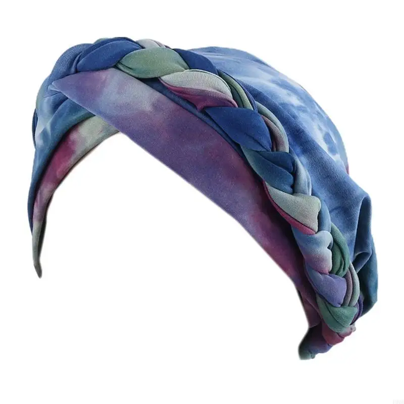 النساء الملتوية جديلة مسلم الحجاب قبعة عمامة التدرج التعادل صبغ طباعة العلاج الكيميائي السرطان الحجاب مترهل التفاف غطاء الشعر