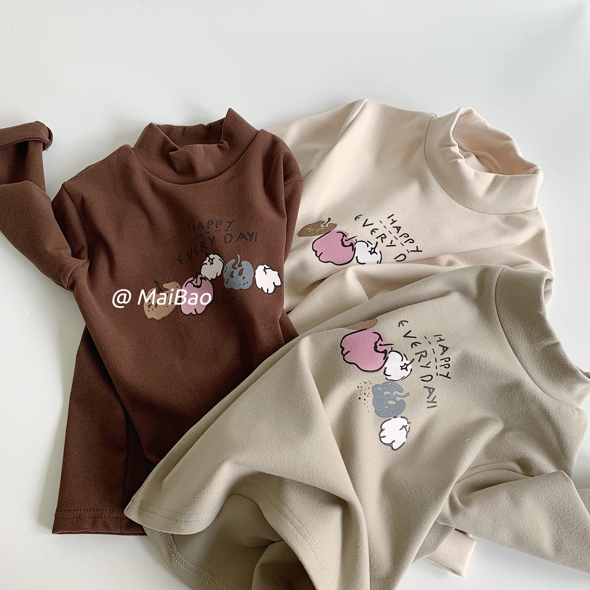 Children Clothing Cartoon Printed Pullover 2024 Winter New Boys Girls Long Sleeved Loose Top Fashion Casual Crew Neck Base Shirt