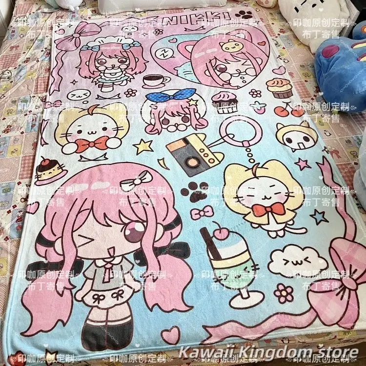 لعبة إنفينيتي نيكي أنيمي الفانيلا بطانية رمي أريكة المنزل الغداء كسر البطانيات الأطفال طالب البطانيات قيلولة 100X150cm #6