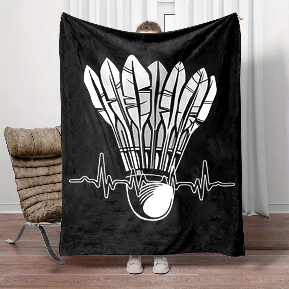 

3D Badminton blanket sports style blanket warm, soft and fluffy children's adult sofa bed throw blanket outdoor cartoon travel