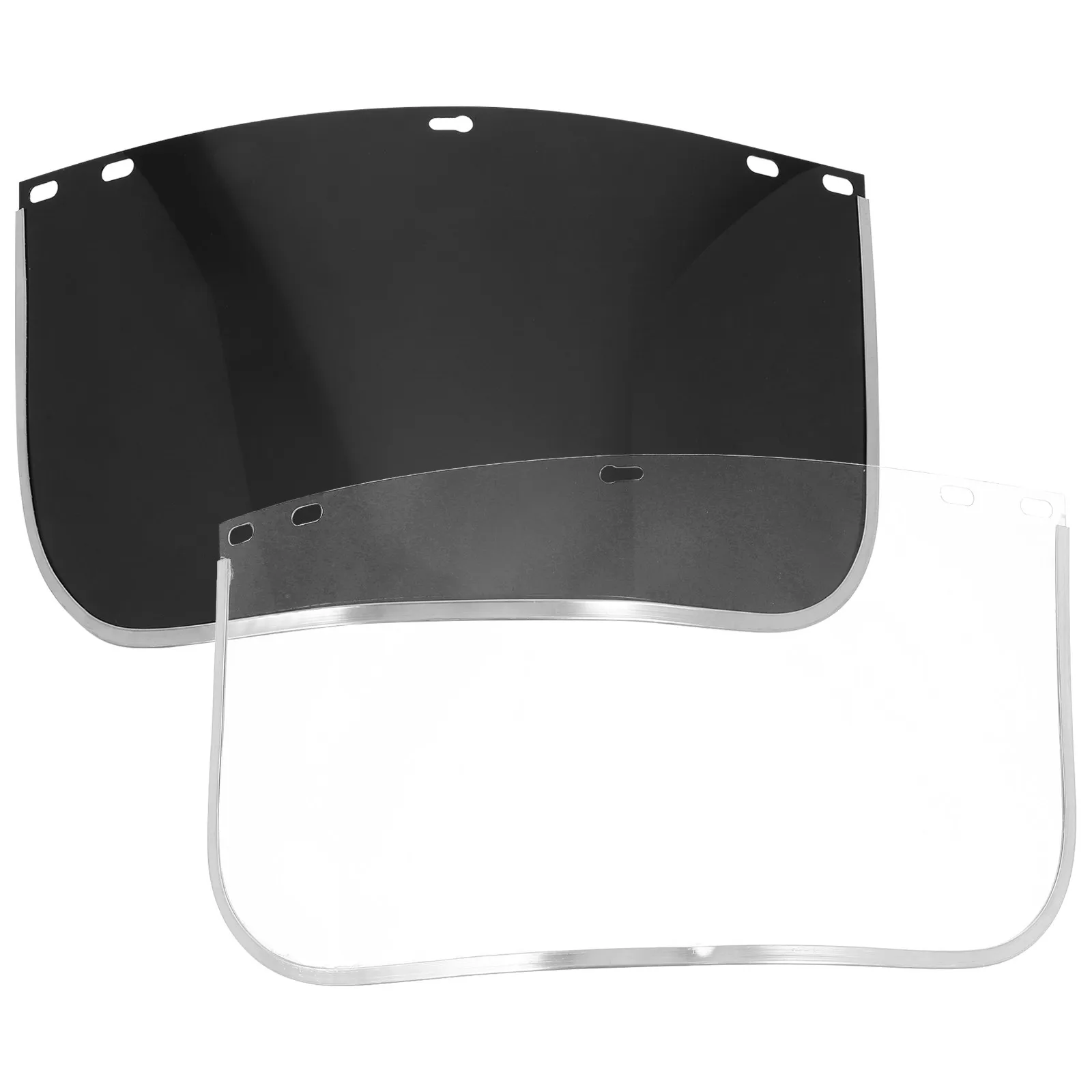 

2Pcs Industrial Welding Shield Face Protector Thickened Pc PVC High Temp Resistant Anti Reflective Splash Proof Hard Hat Adapter