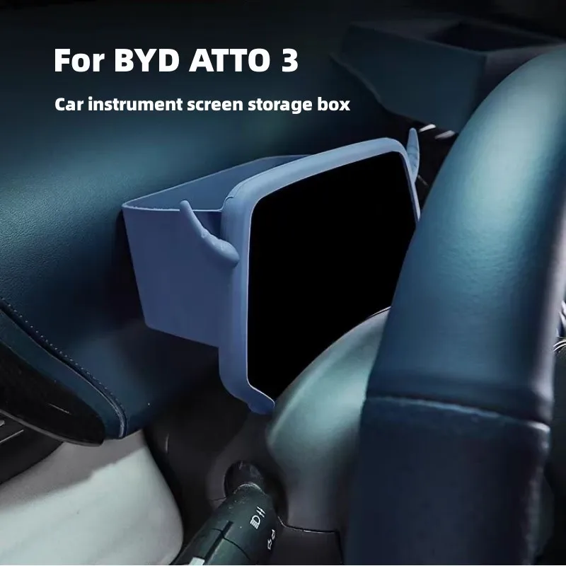 Car Instrument Screen Storage Box Central Navigation Screen Storage Box For BYD ATTO 3 YUAN Plus 2022 2023 2024