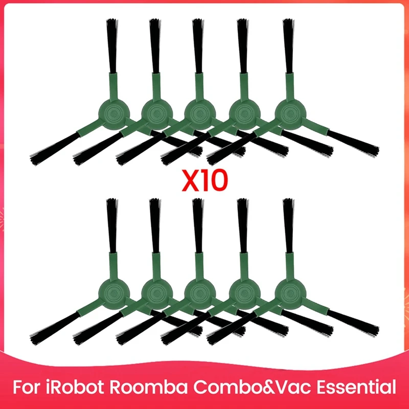

ABMR-10 Pack Side Brushes For Irobot Roomba Combo&Vac Essential Series, Q0120 Y0140 Q0520 Q011 Y0110 Robot Vacuum Cleaner