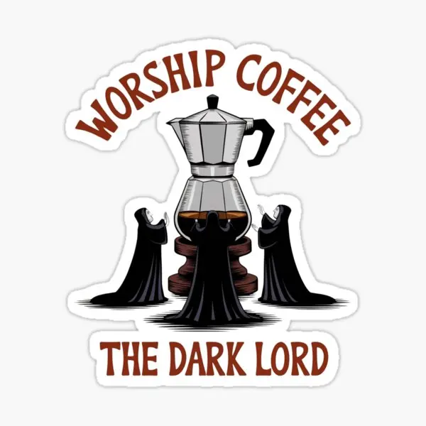 interesting Worship Coffee Car Stickers Windows Creative Campervan Car Accessories Decal Decor