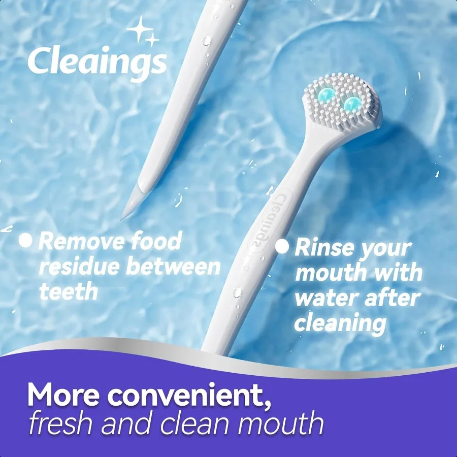 20 قطعة من فرش اللسان الصغيرة مع خرز معجون التنظيف ومنظفات اللسان المسواك تقلل من رائحة الفم الكريهة ومكشطة اللسان #5