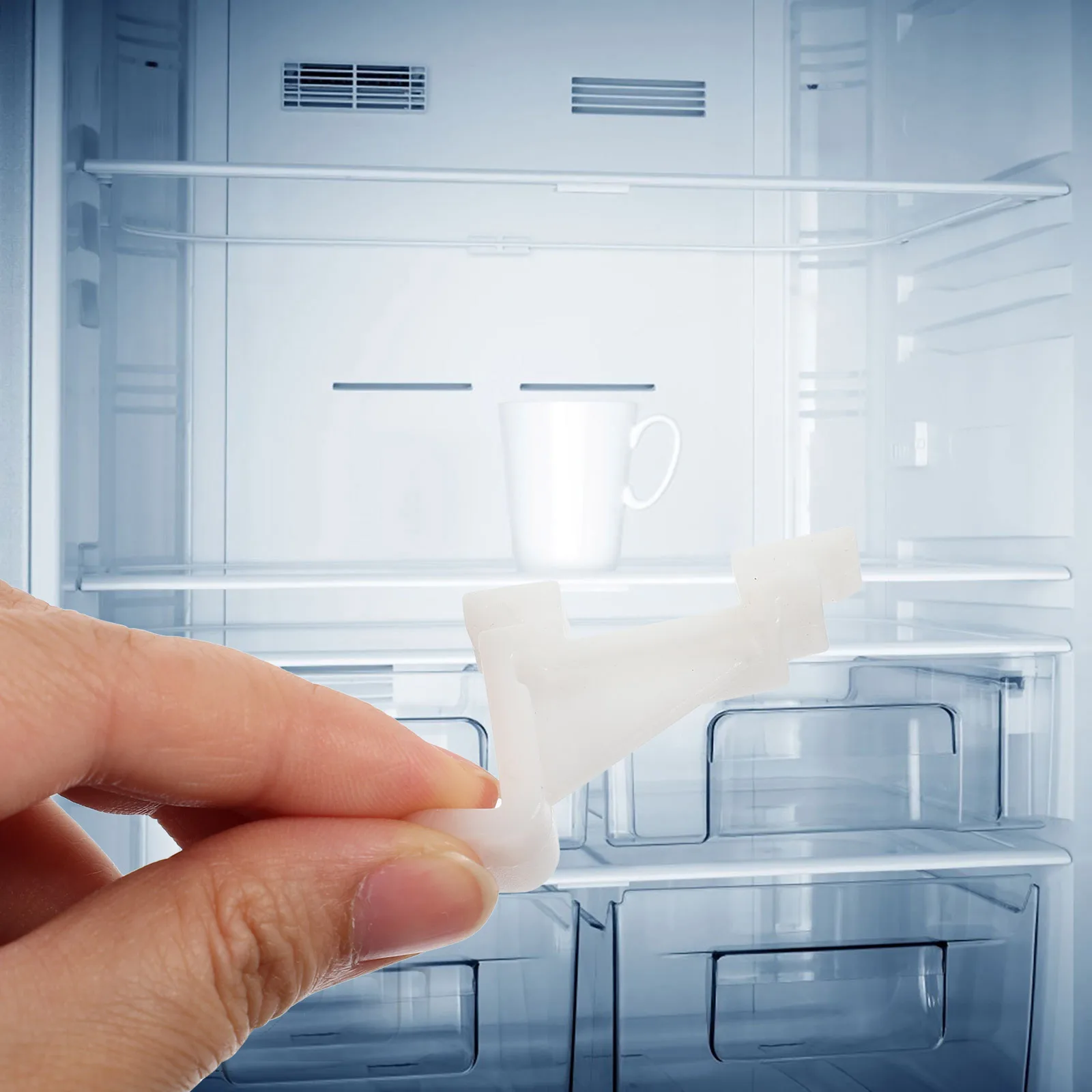 

10 Pcs Plastic Snap Hook Refrigerator Clips Cabinet Shelf Kitchen Pet Freezer Commercial