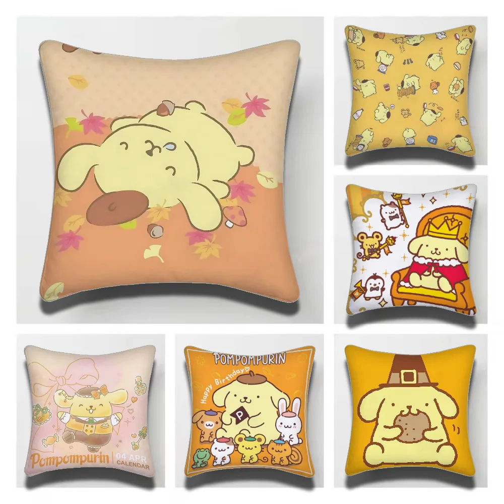 Sanrio pompompurin ESFP Cartoon Cute  Pillow Case Suitable For Bedrooms Living Rooms Cars Home Decoration