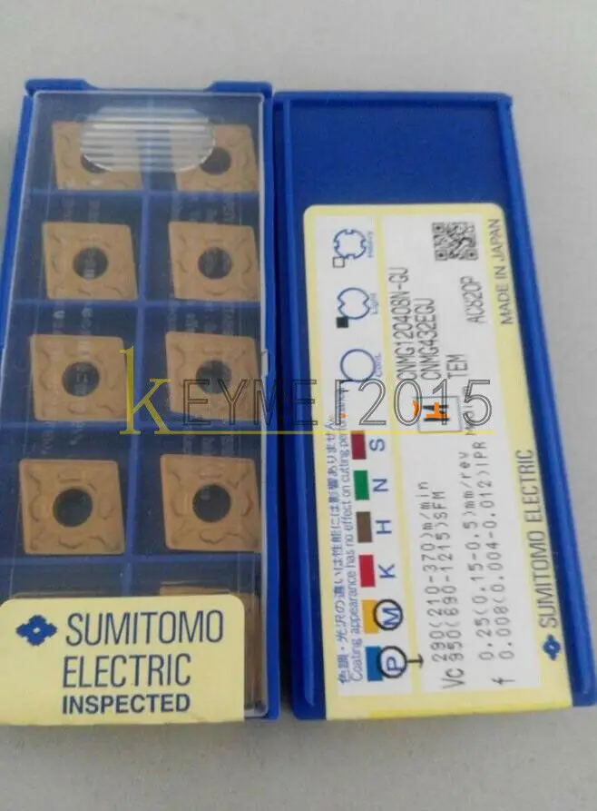 

10PCS SUMITOMO CNMG120408N-GU AC820P CNMG432EGU carbide inserts