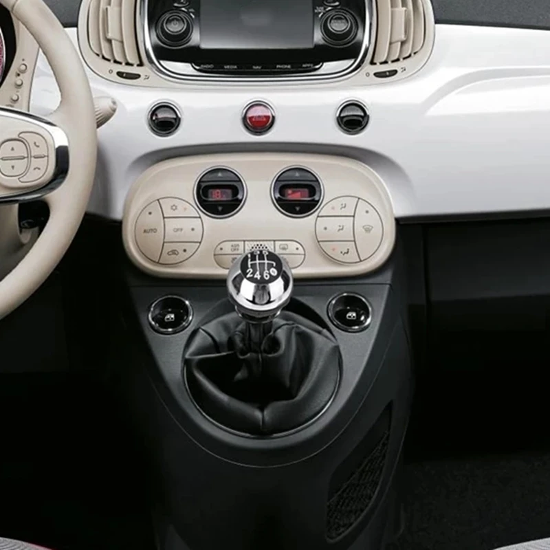 5/6 Gang Schaltknauf Kopf Shifter Gaitor Boot für Fiat 500 500C 2007–2018 – Detail 20