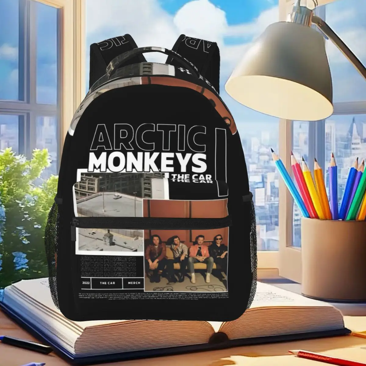 Retro Rock Arctic Monkeys Music Album Graphic Backpack Student Boys Girls BookBag Children School Bag Shoulder Bag for Men Women
