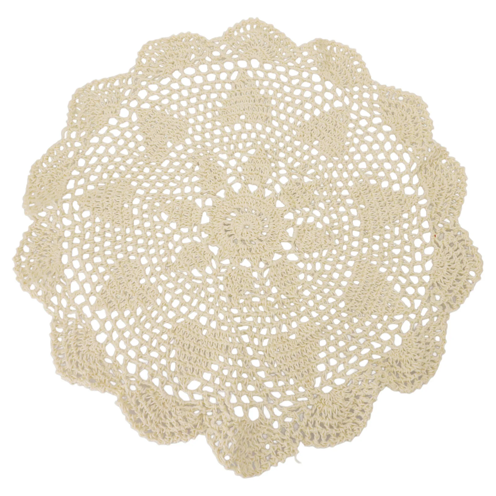 

Table Cloth Mat Doily Home Decor Round Table Cloth 40cm/15.74inch Crochet Doily Mats Flower Print High Quality