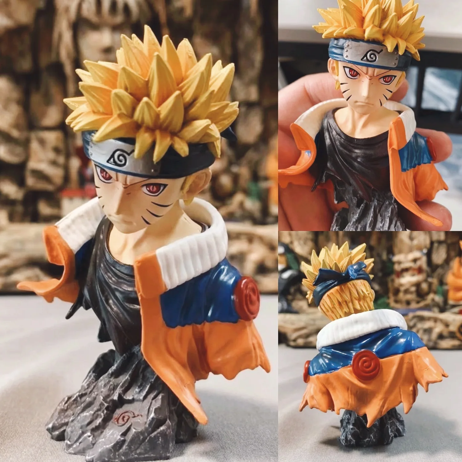 Genuine NARUTO Figure Namikaze Minato Sarutobi Hiruzen Tobirama Shisui Uchiha Itachi Figures PVC Bust Anime Model Kids Toy Gifts