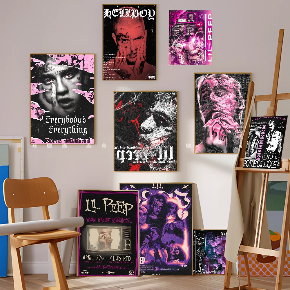 

Hip Hop Rapper L-Lil P-Peep Classic Vintage Posters HD Quality Wall Art Retro Posters For Home Room Wall Decor