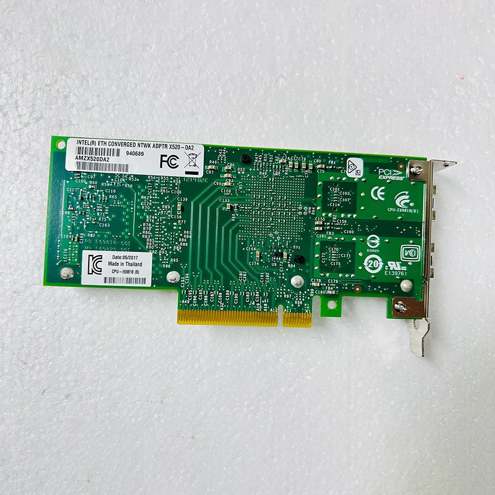 For Intel AMZX520-DA2 82599ES Dual-port ten Gigabit Fiber optic NIC ESXI Group Hui Passthrough