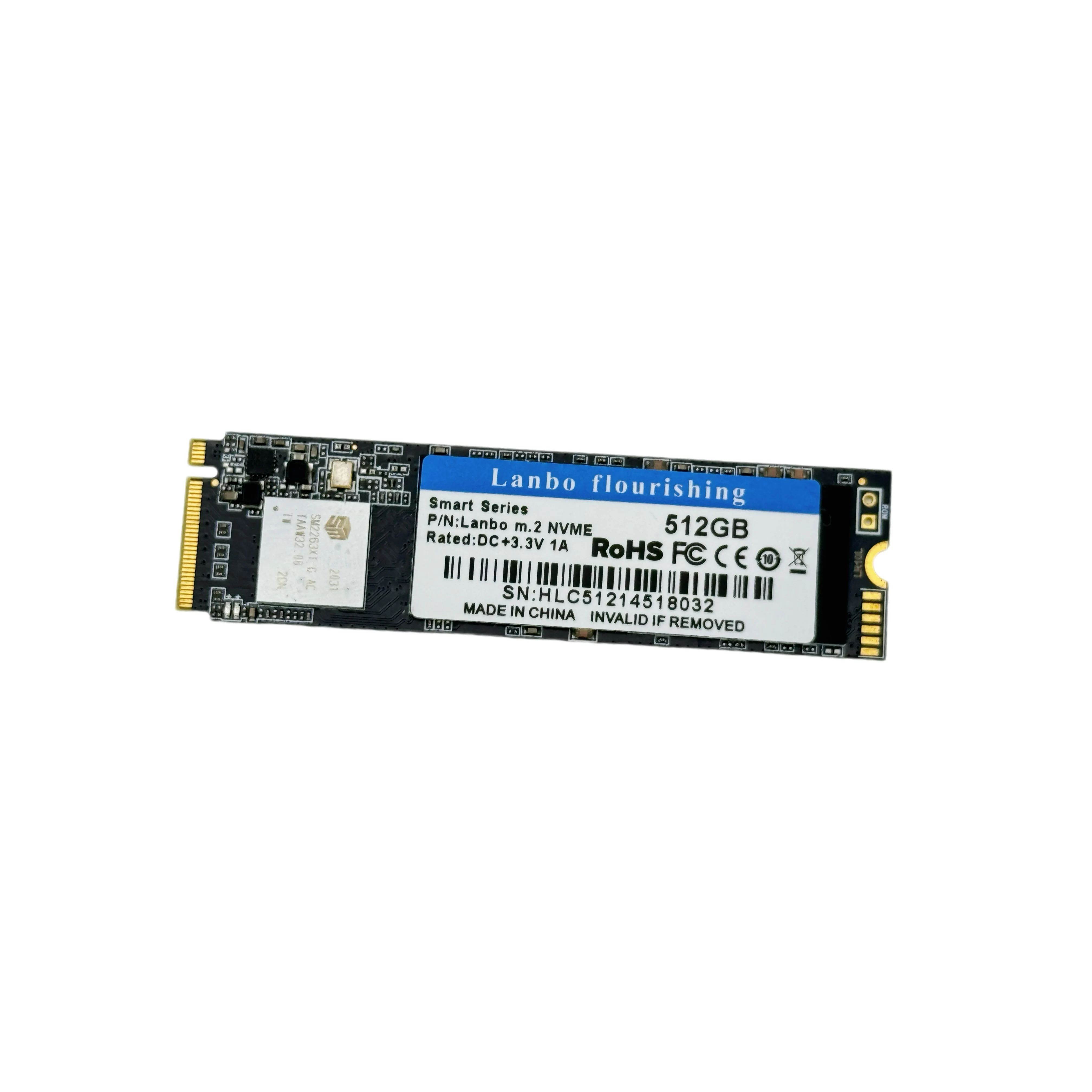 Lanbo Flourishing OEM Internal NVMe SSD 128GB-2TB PCIe Gen3 1700-2200MB/s Read 1500-2000MB/s Write 3-Year Warranty