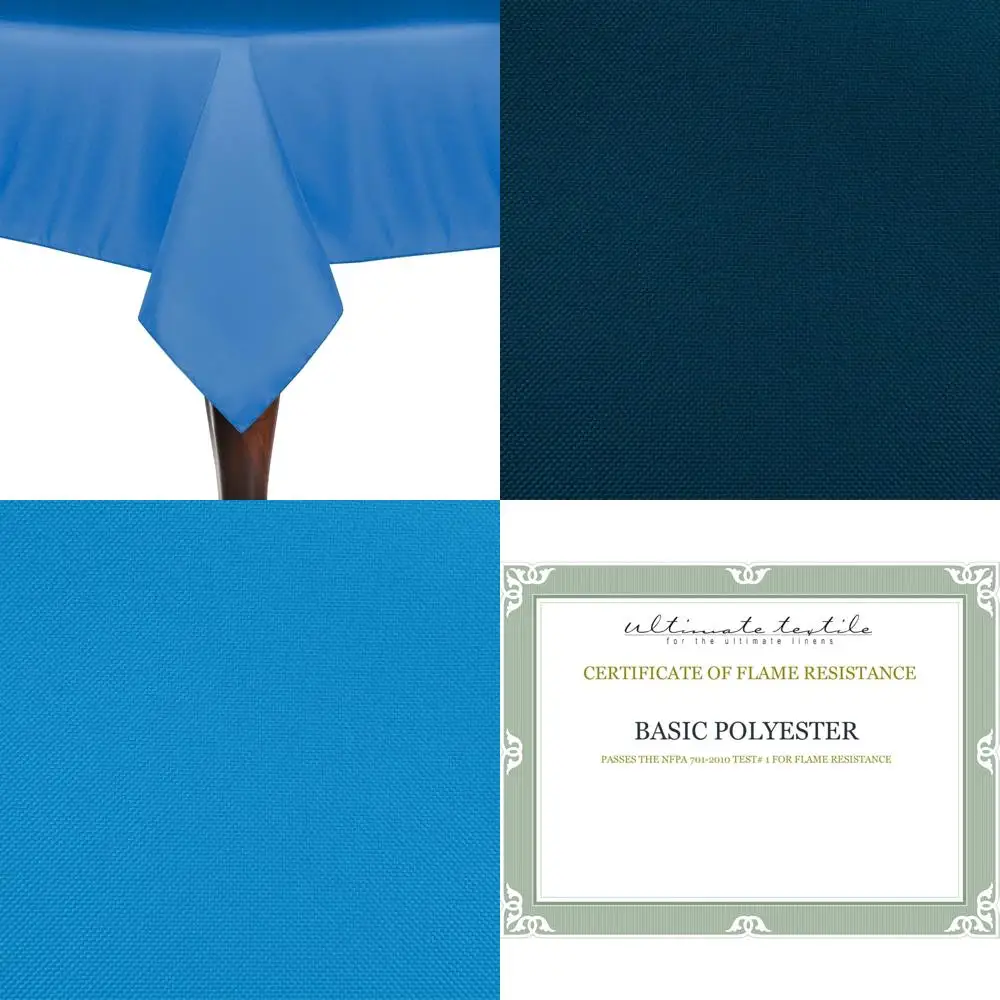 

Polyester Tablecloth 84x84 Square, Machine Washable, Stain and Wrinkle Resistant for Dining, Elegant Table Covering