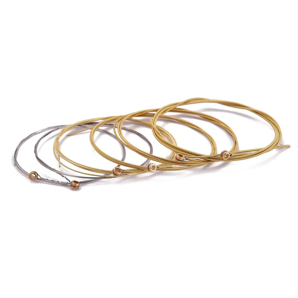 Acoustic Guitar Strings Set Warm Rich Harmonic Copper Steel Strings for Acoustic Folk Guitar Accessories