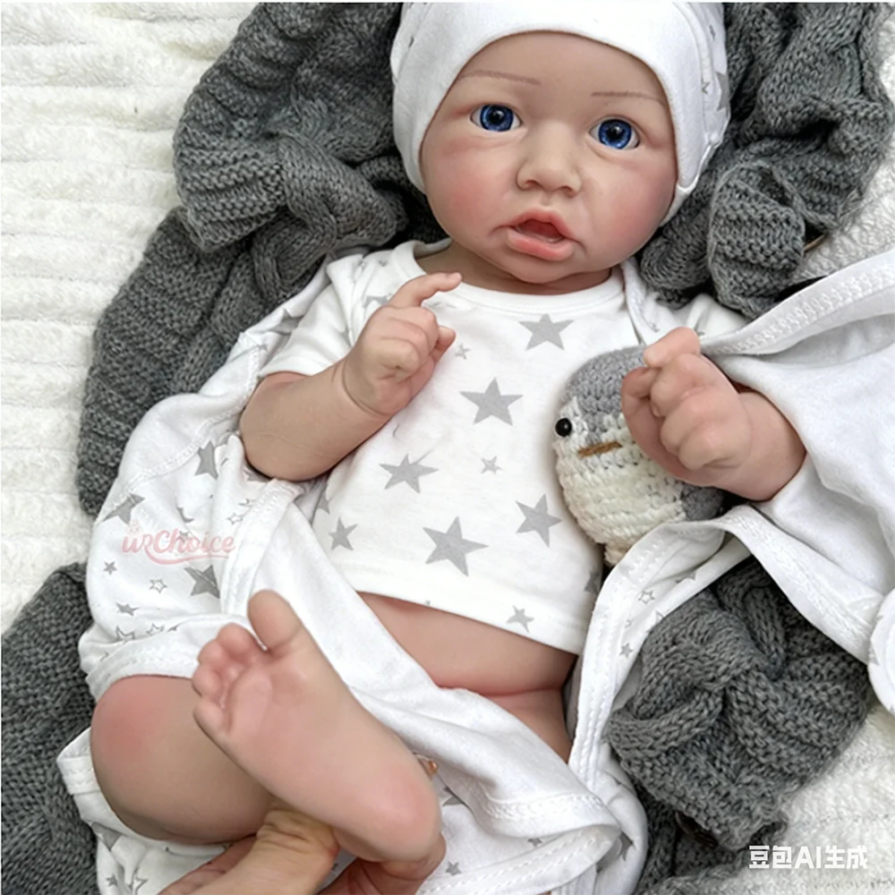 

17 "Реалистичная силиконовая кукла ручной работы Reborn Baby Cherubic Art, милая мягкая кукла для новорожденных, идеальный подарок-компаньон