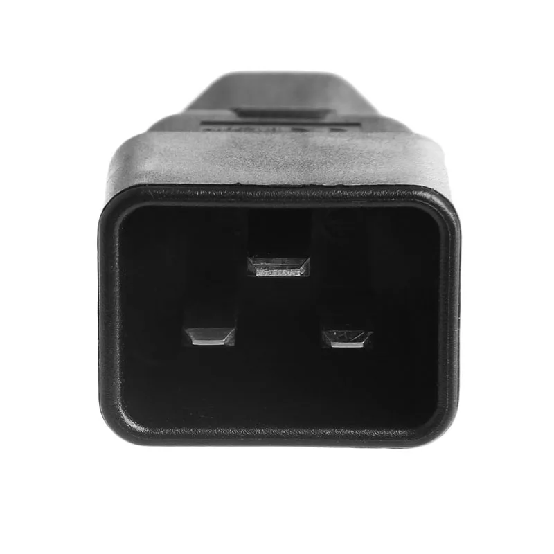 IEC 320 C13 to C20 อะแดปเตอร์ C13 to C20 ปลั๊กแปลงอะแดปเตอร์ IEC ปลั๊กอะแดปเตอร์แปลงสีดำ