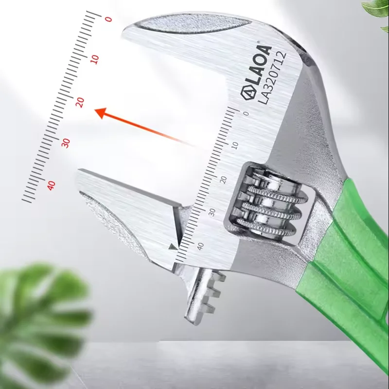 LAOA 6-12 inch Large Opening Adjustable Wrench Light Spanner Multifunctional Bathroom Pipe Wrench  Plumbing Repair Hand Tools