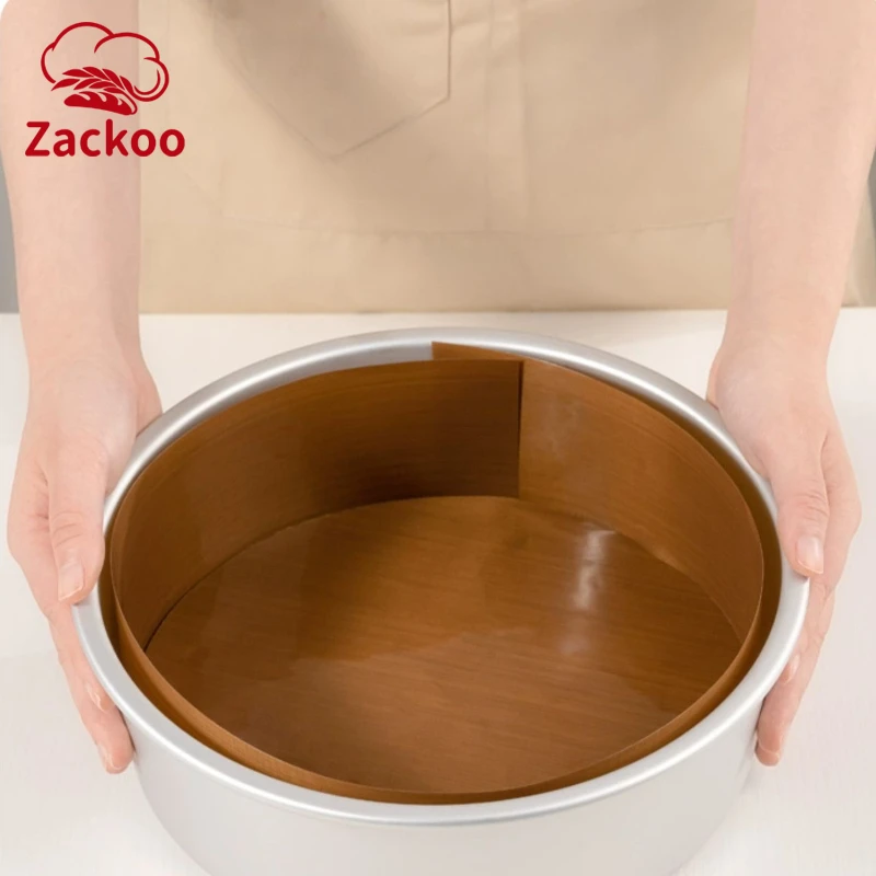 Zackoo 6/8/10 Inches Round Reusable Resistant Baking Mat Fiberglass Cloth Easy Demoulding Cake Liner Cropped Paper Oilcloth Pad