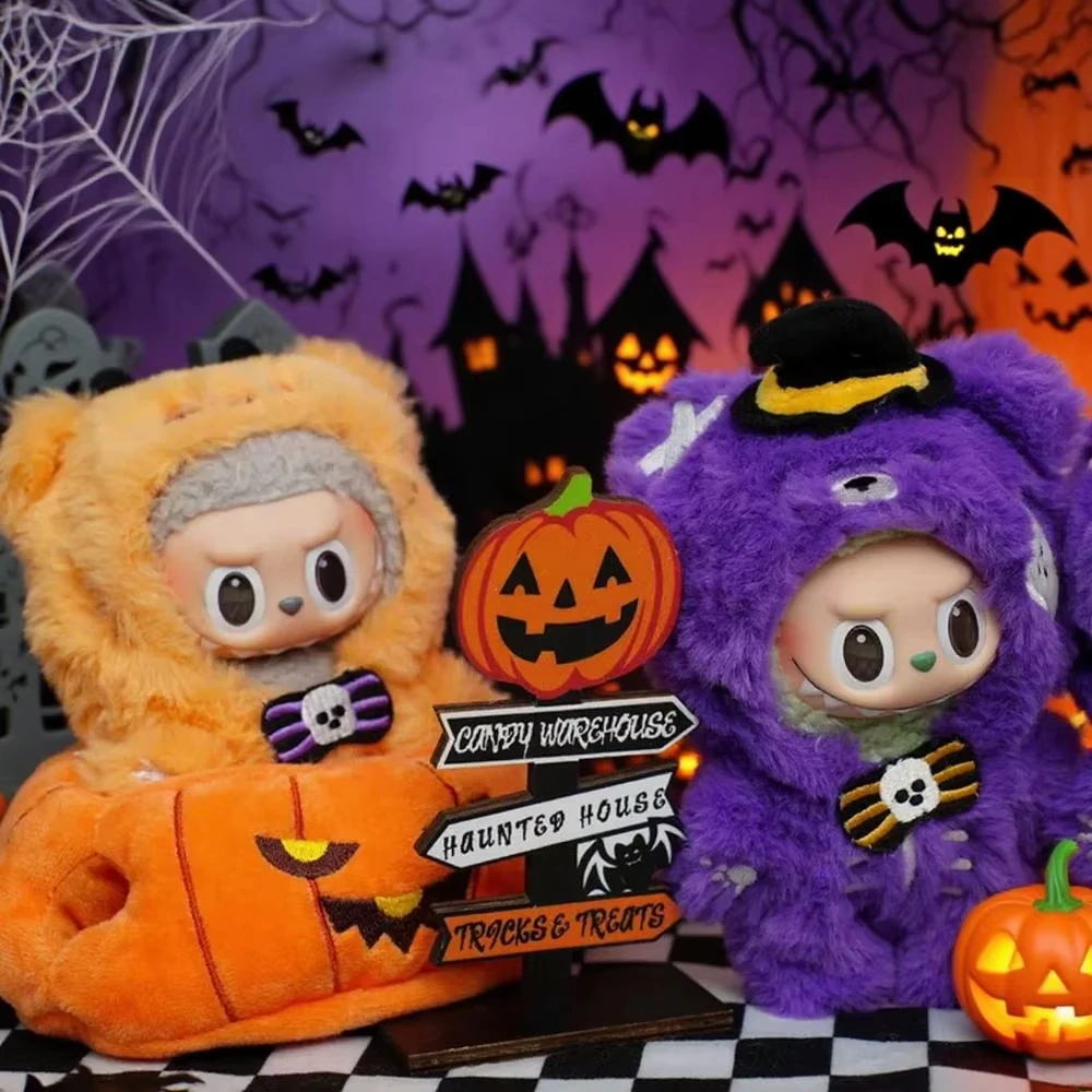 

Labubu Clothing Skullpanda Outfits Labubu Accessories Halloween Pumpkin Themed Set For 1st 2nd 3rd Gen 15/17cm Plush Dolls