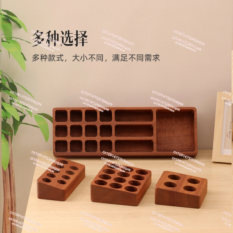 Ebony Essential Oil Storage Box Display Rack Sub-bottling Cosmetics Multi-specification Desktop Finishing Wooden Box